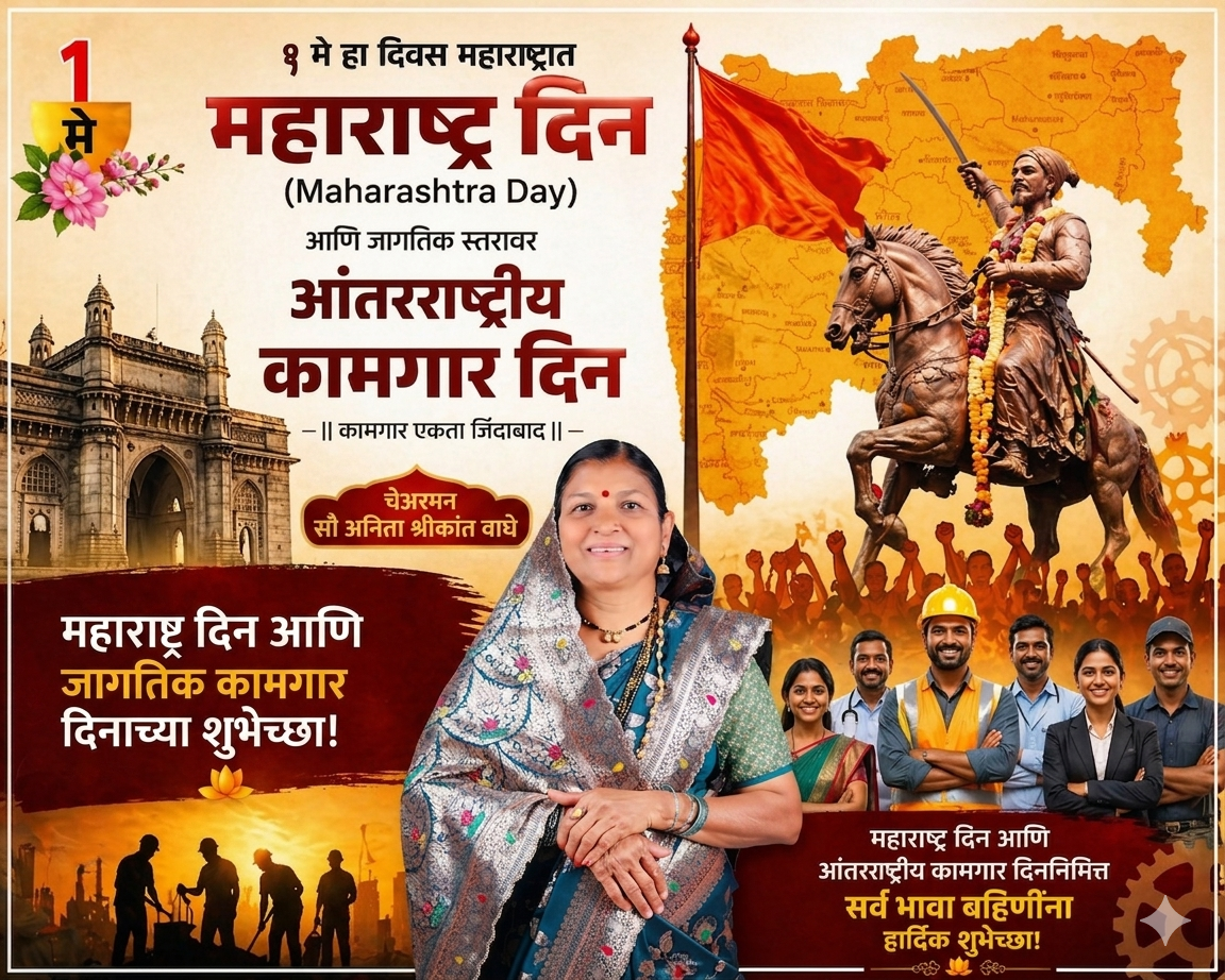 तुळजापूर तालुका खरेदी-विक्री संघात चेअरमन सौ. अनिता श्रीकांत वाघे यांच्या हस्ते ध्वजारोहण; महाराष्ट्र दिन व कामगार दिन उत्साहात साजरा